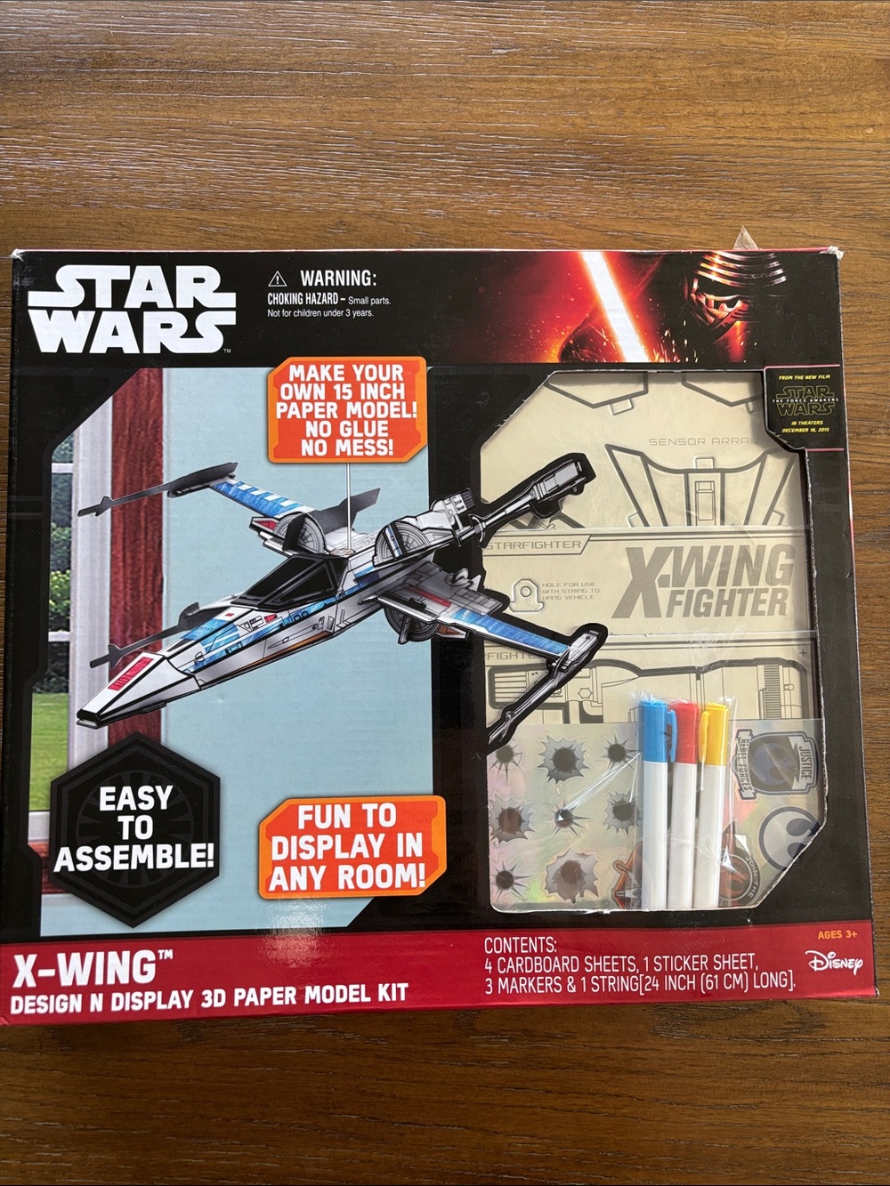 Star Wars X-Wing Paper Model Kit - Blue, White, Red